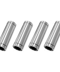 4PCS LM8LUU Linear Ball Bearings, 8mm Bore Dia, 15mm OD, 45mm Length with Double Side Rubber Seal Linear Rail, shown side by side