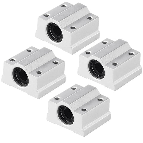 4pcs scs8uu bearings for 600mm linear motion rod guide & 8mm lead screw & sk8 shaft support & 2pcs kp08 flexible shaft couplings