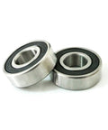4 Pack 6202RS Front And Rear Wheel Bearings Set For Coleman Powersports CT200UEX Trail 200cc Baja MB165 MB200, chrome steel bearings close-up.
