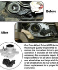 4WD Front Differential Axle Actuator Disconnect Housing Replacement for Buick Chevy Trailblazer Envoy Ascender Bravada 2002-2009 Intermediate Shaft Bearing Assembly Part 12471623 Surwit before and after installation view