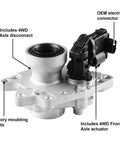 4WD Front Differential Axle Actuator Disconnect Housing Replacement for Buick Chevy Trailblazer Envoy Ascender Bravada 2002-2009 Intermediate Shaft Bearing Assembly Part 12471623 Surwit with OEM electrical connector and mounting points.