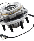 4WD Front Wheel Bearing Hubs Assembly Kit for Ford F 250 F 350 Super Duty 2011 2012 2013 2014 2015 2016 SRW Replacement Set Includes 2 Front Hubs and Bearings with Precision Machined Sealed Bearings for Direct Fit and Durable Performance, shown close-up.