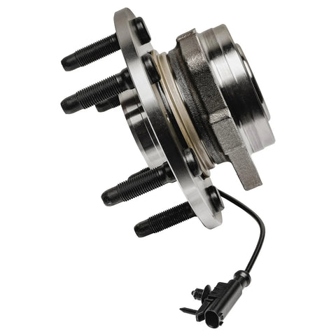 Side view of a 4WD Front Wheel Bearing Hub Assembly for Chevy GMC Silverado Sierra Yukon XL 1500 Tahoe Avalanche Cadillac Escalade ESV EXT