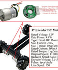 4WD Mecanum Wheel Robot Car Chassis Kit With DC Encoder Motor details and specifications diagram