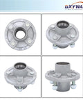4 On 4 Inch Galvanized Trailer Hub Replacement Kit for 2000 Lb Axles with 1 Inch Or 1.0625 Inch Spindle Bearing Kit 6 Piece Set