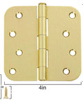 12 Pack 4x4 Inch Gold Exterior Door Hinges Heavy Duty Iron With Eight Holes Five Eighths Inch For Doors Cabinets Gates Includes Screws