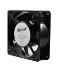Square 4x4 Inch Aluminum Die Cast Exhaust Fan Panel Mount In Black With 22038 A2 T Model PBT Impeller Window Ventilation Fan