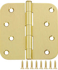 12 Pack 4x4 Inch Gold Exterior Door Hinges Heavy Duty Iron With Eight Holes Five Eighths Inch For Doors Cabinets Gates Sheds Coops Indoor Outdoor Use Includes Screws Quick Install