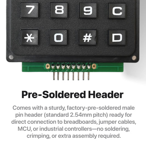 Dual I2C Enabled Heavy Duty 4x4 Matrix Keypads With I2C Bus Adapters for Arduino ESP32 S3 Raspberry Pi with pre-soldered header