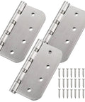 4 Inch Ball Bearing Door Hinges Stainless Steel Heavy Duty For Interior Doors 4 X 4 Inch Hinges With Five Eighth Inch Radius Corners