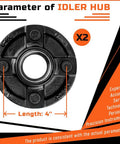 4 On 4 Inch Trailer Hub Kit For 2000 Lb Axles Fits 1 Inch Spindles Includes L44643 Bearings Dust Caps Rubber Plugs Grease Seals