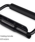 5.15 Inch Heavy Duty Folding Handle With Rubber Grip Spring Loaded 3 Mounting Holes For Toolbox Cabinet Luggage And Outdoor Storage