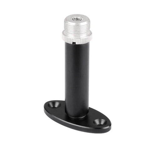 5/8-27 Threaded Wall Mount Bracket For Microphones And Accessories With Oval Base For Wall Ceiling Or Podium Mounting Model 1994