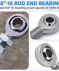 5/8 Heim Joint Rod End Bearing with Jam Nut, RH 5/8-18 Thread x 0.625 Bore Chromoly for Steering and Suspension