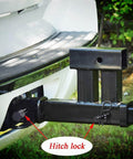 Trailer Hitch Lock With Five Eighth Inch Pin And Three And A Half Inch Long Pin installed on vehicle, anti-theft protection