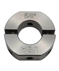 5/8" (0.625") Bore Mountable Two-Piece Clamping Shaft Collar in 303 Stainless Steel - Made in USA, top view.