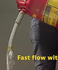 5 Gallon Diesel Safety Can With Flame Arrester Self Closing Lid Flexible Five Eighth Inch Metal Spout Type II pouring liquid