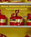 5 Gallon Diesel Safety Can With Flame Arrester Self Closing Lid Flexible Five Eighth Inch Metal Spout Type II Flammable Storage