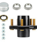 5 Hole 4.5 Inch Bolt Circle Idler Hub Kit For 2000lb Trailer Axles Replacement For L44649 Bearings And Brake Drum