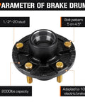 5 Hole 4.5 Inch Bolt Circle Idler Hub Kit For 2000lb Trailer Axles Replacement For L44649 Bearings And Brake Drum