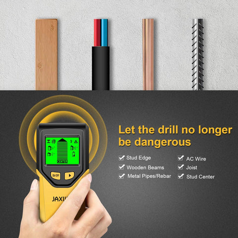 Discover safe, precise mounting with this 5 in 1 Stud Finder Wall Scanner featuring HD LCD display for accurate locating of studs