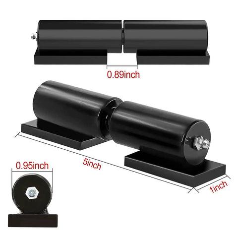 5 Inch Heavy Duty Gate Hinges-2 Pack Black Iron Door Hinges Barrel Style for Swing Gates, Trailer Ramp Gate 480 Lbs Capacity