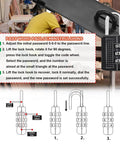 Instruction sheet for 5 Inch 304 Stainless Steel Hasp Latch Set 2 Pack With Padlock And Combination Lock Black Heavy Duty Includes Screws.