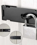 Two Pack 5 Inch Door Hasp Latch Locks 304 Stainless Steel Beefed Up Heavy Duty Gate Hinge Lock With Screws Outdoor Ready