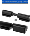 5 Inch Heavy Duty Gate Hinges-2 Pack Black Iron Door Hinges Barrel Style for Swing Gates, Trailer Ramp Gate 480 Lbs Capacity