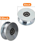 5-Inch Sliding Gate Rollers Fits 1-5/8 Inch Pipe For Chain Link Fence Gates Replacement Rollers In Cast Steel For Smooth Operation