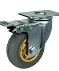 5" inch caster wheel - brake rubber - top plate mount built for smooth motion, steady alignment, and clean installs for CNC, automation.