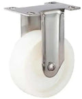 ✝️ 5" inch Caster Wheel Fixed Plate Stainless Steel Nylon for smooth motion and stable alignment in automation, side view