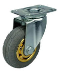 5" inch caster wheel - rubber - top plate mount built for smooth motion, steady alignment, and clean installs for CNC, automation, replacement jobs