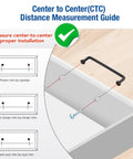 Center to center measurement guide for oil rubbed bronze cabinet pulls 5 inch hole center.