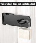 Two Pack 5 Inch Door Hasp Latch Locks 304 Stainless Steel Beefed Up Heavy Duty Gate Hinge Lock With Screws shown installed on door