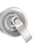 Close-up of 5 Inch Gate Rollers For 1 5 Eighth Inch Pipe Track Galvanized Steel Wheel Track Roller For Sliding Gates Pack Of 2
