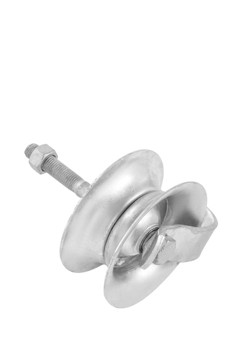 5 Inch Gate Rollers For 1 5 Eighth Inch Pipe Track Galvanized Steel Wheel Track Roller For Sliding Gates Pack Of 2 Heavy Duty Pressed Steel Construction With Hot Dipped Galvanized Finish For Rust Resistance And Long Lasting Performance