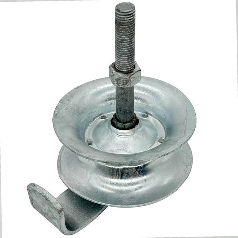 5 Inch Sliding Gate Rollers Steel Pipe Track Set of 2 Galvanized Rollers Designed for 1 5/8 Inch Pipe Track