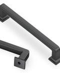 Close-up of 10 Pack 5 Inch Gray Kitchen Cabinet Handles Modern Cabinet Pulls for Cabinets and Vanity with Fingerprint Resistant Matte Gray Finish
