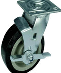 5" inch heavy duty caster wheel 507 lbs - pvc - top plate mount for CNC, automation, smooth motion, and replacement jobs, 1-pack