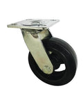 ✝️ 5" inch heavy duty caster wheel 507 lbs - rubber - top plate mount built for smooth motion, steady alignment, and clean installs, side view
