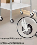 Close-up of 5 Inch Expandable Workbench Caster Wheels Set of 4 with 2 Side Brake Casters, Fits Pipe Legs 1-1/2 Inch ID 1-5/8 Inch OD.
