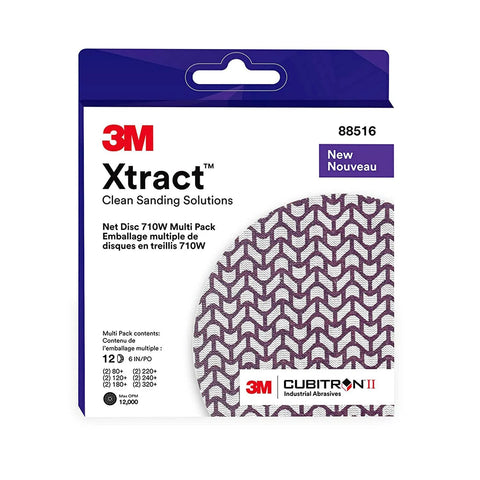 Net Disc 710W 5 Inch Hook And Loop Sanding Discs 12 Pack Assorted Grades 80 Plus 120 Plus 180 Plus 220 Plus 240 Plus 320 Plus packaging