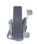 Side view of 5 Inch Swivel Caster Wheels Set of 4 with Brakes, Heavy Duty Plate Polyurethane Castor Wheels for smooth, quiet rolling.