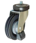 Front view of ✝️ 5" inch Shopping Cart Caster Wheel 220 Lbs - PU designed for smooth motion and stable alignment in automation systems, 1-pack.