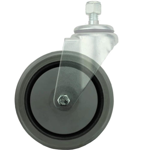 Side view of 5” Shopping Cart Wheels Kit, Longer Lasting, Ultra Quiet, Chemical resistant, Oil resistant, Grease Resistant (4)