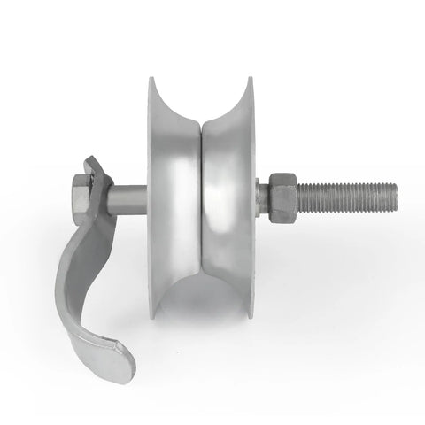 Sliding Gate Rollers 5 Inch Galvanized Steel Pipe Track Rollers For 1 5 Eighths Inch Gate Frames Pack Of 2 Durable Pressed Steel Construction