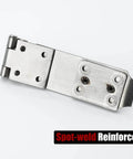 Door Hasp Latch Lock, 5 Inch 304 Stainless Steel Safety Packlock Clasp Thickness 1.9 mm, Brushed Steel, DL130-BN