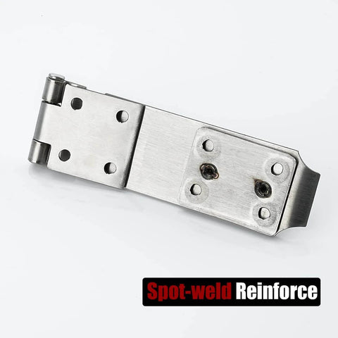 Door Hasp Latch Lock, 5 Inch 304 Stainless Steel Safety Packlock Clasp Thickness 1.9 mm, Brushed Steel, DL130-BN