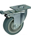 5" inch caster wheel 220 lbs - brake - tpr - top plate mount built for smooth motion, steady alignment, and clean installs